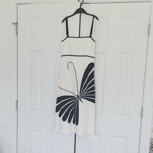 Woman cocktail white/black dress